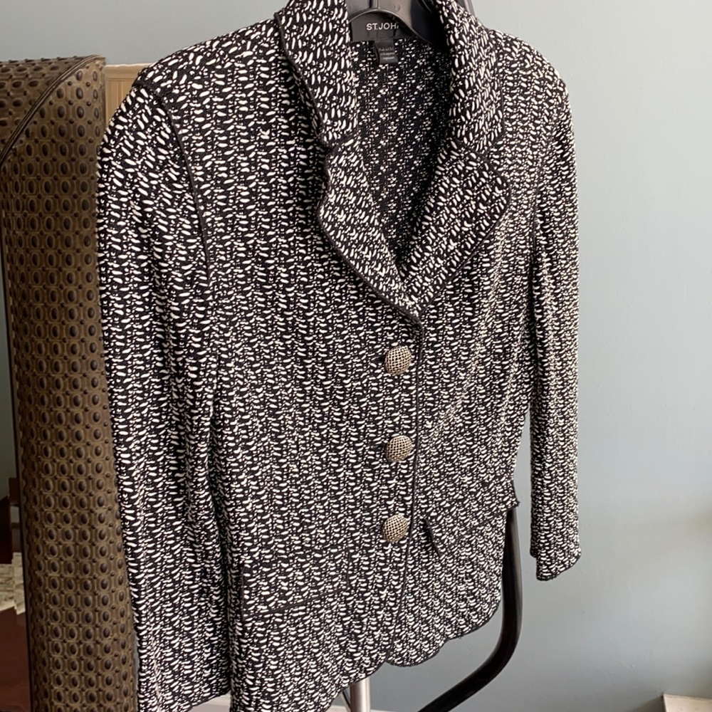 St. John black and white jacket